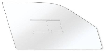 Szyba drzwi przednich z poliwęglanu FSO Polonez 78-91 + slider
