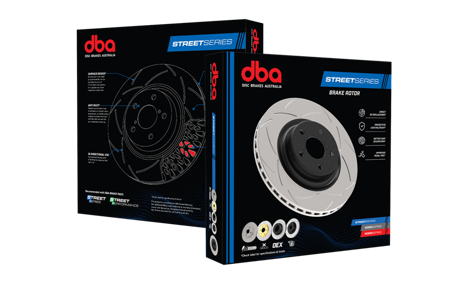 Zestaw tarcze hamulcowe przednie DBA Street Series - T2 - DBA650S + Klocki hamulcowe DBA Brake Pads Street Performance ECE R90 certified (Hawk HB432x.661) + Przewody hamulcowe HEL w oplocie SUBARU TOYOTA