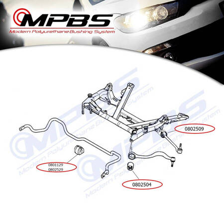 Zestaw tulei zawieszenia - MPBS: 0802501 BMW 5 E39,